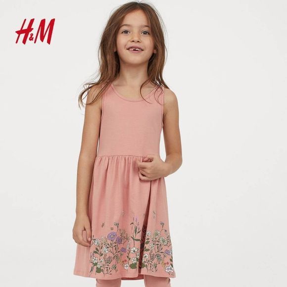 H&M Other - NEW H&M Patterned Jersey Dress Pink/Flowers